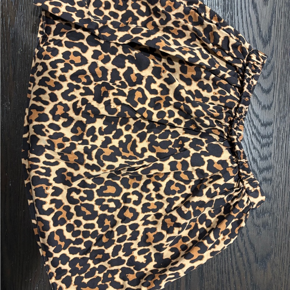 Crewcuts Tan and Brown Pleated Bubble Skirt